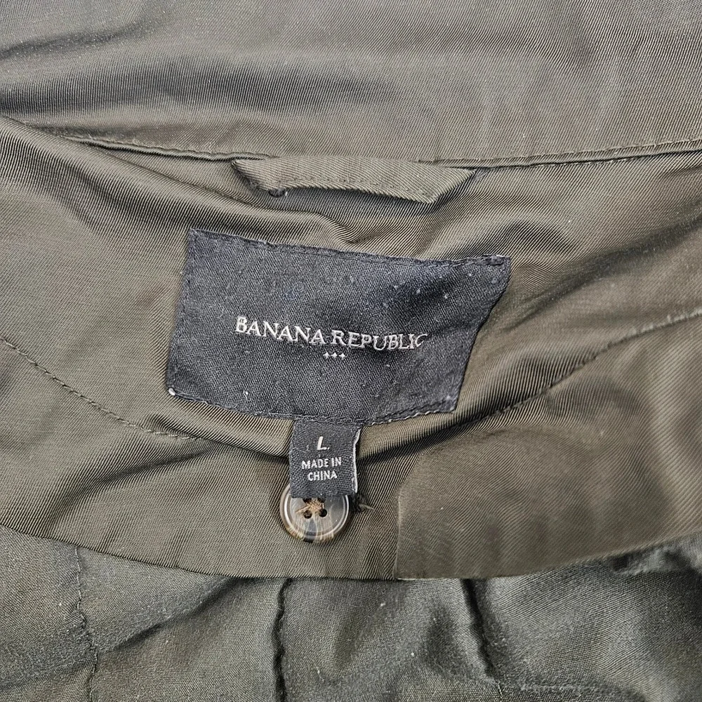 Banana Republic WR Travel Jacket‎ Peat Green Mens Large Removable Vest Liner